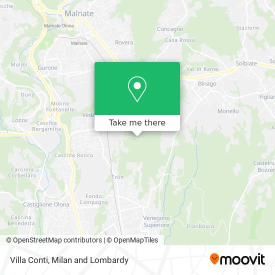 Villa Conti map