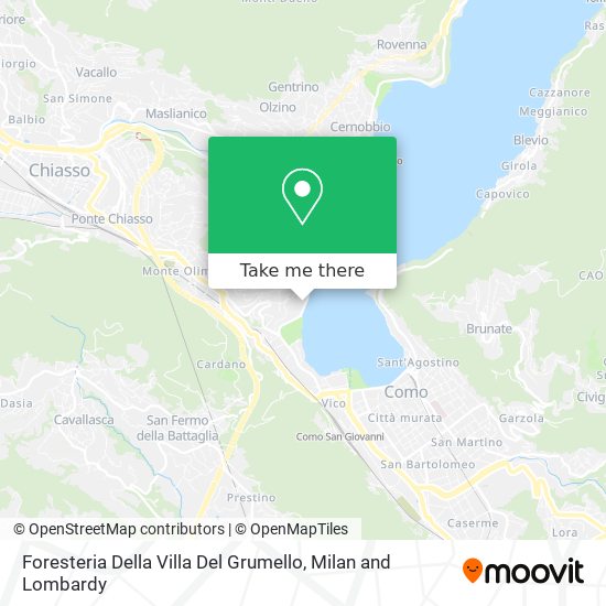 Foresteria Della Villa Del Grumello map