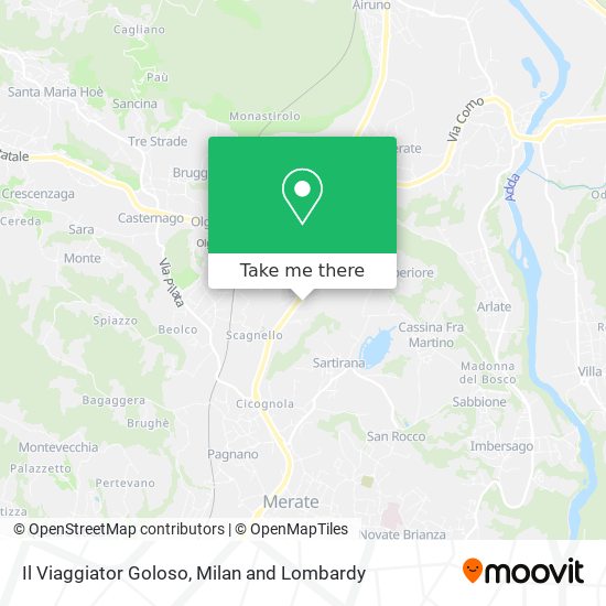 Il Viaggiator Goloso map