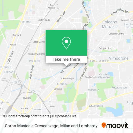Corpo Musicale Crescenzago map