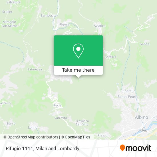 Rifugio 1111 map
