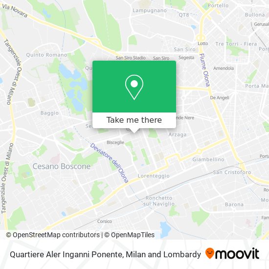 Quartiere Aler Inganni Ponente map