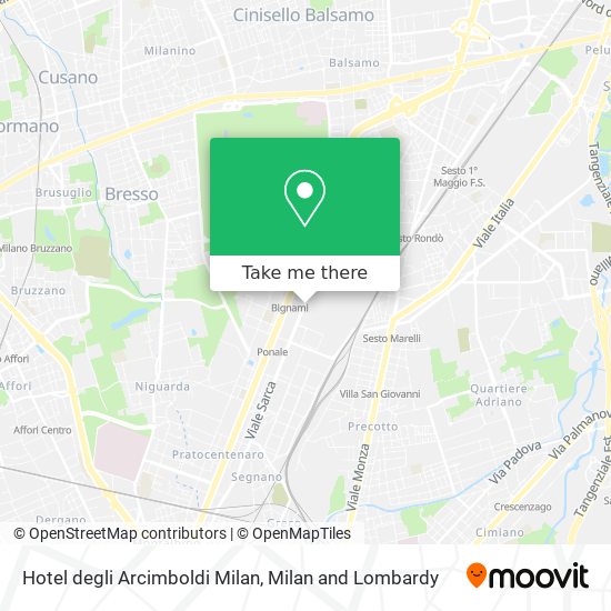 Hotel degli Arcimboldi Milan map