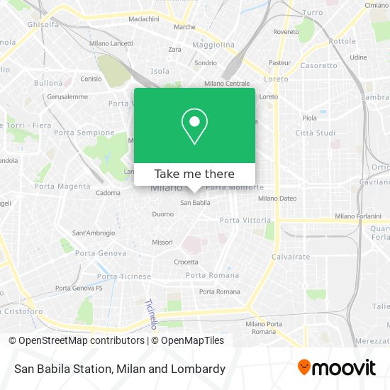 San Babila Station map