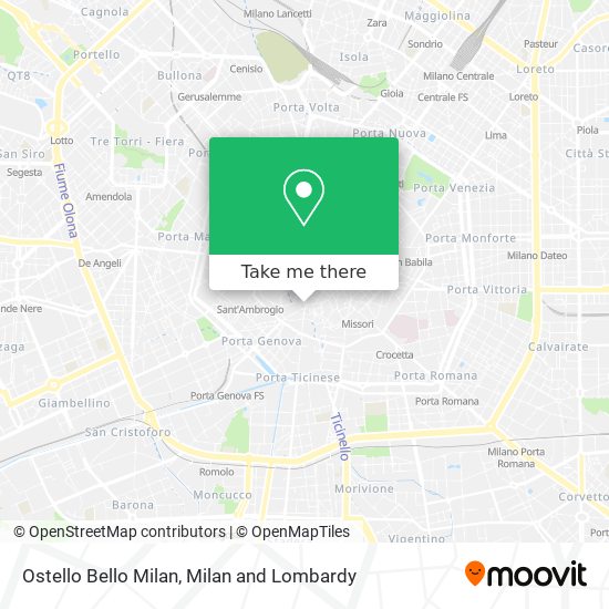 Ostello Bello Milan map