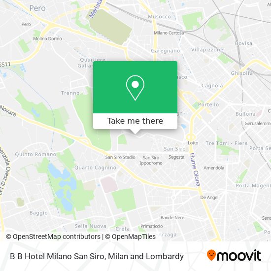 B B Hotel Milano San Siro map
