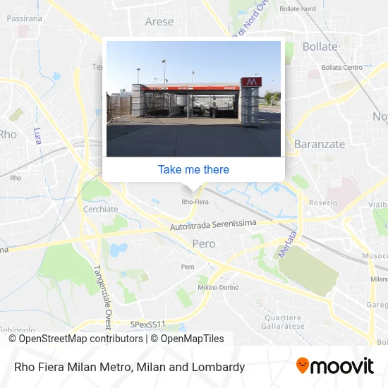 Rho Fiera Milan Metro map