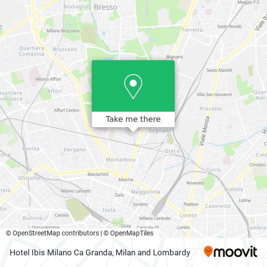 Hotel Ibis Milano Ca Granda map
