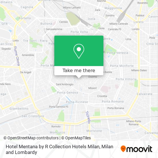 Hotel Mentana by R Collection Hotels Milan map