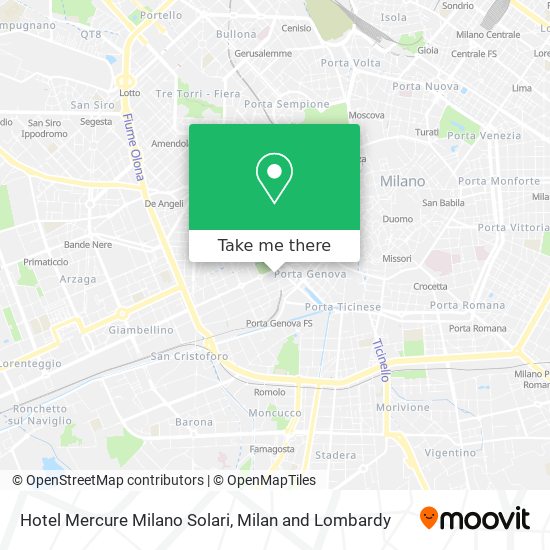Hotel Mercure Milano Solari map