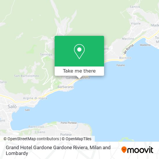 Grand Hotel Gardone Gardone Riviera map