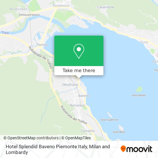 Hotel Splendid Baveno Piemonte Italy map