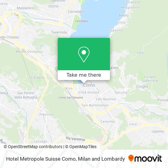 Hotel Metropole Suisse Como map