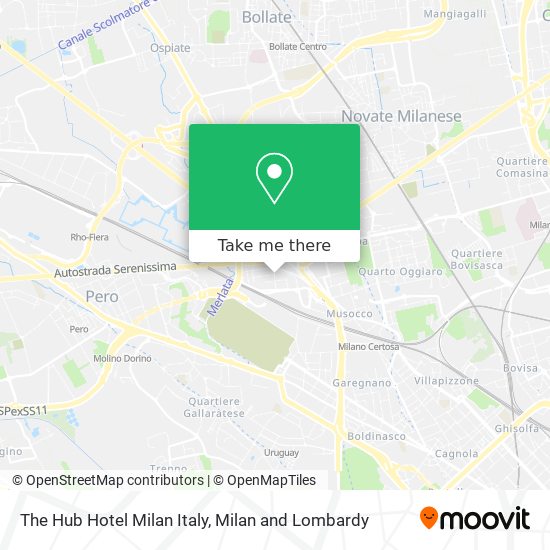 The Hub Hotel Milan Italy map