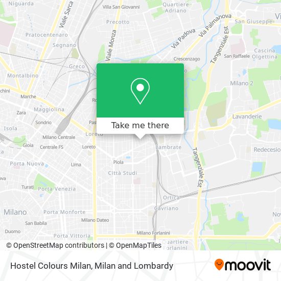 Hostel Colours Milan map