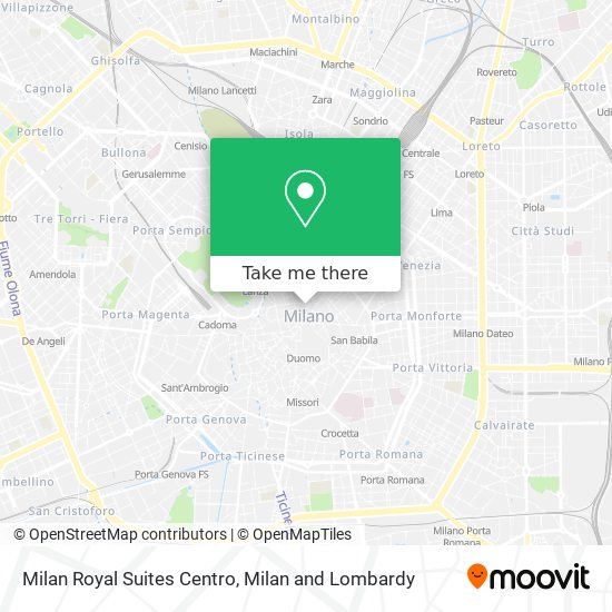 Milan Royal Suites Centro map