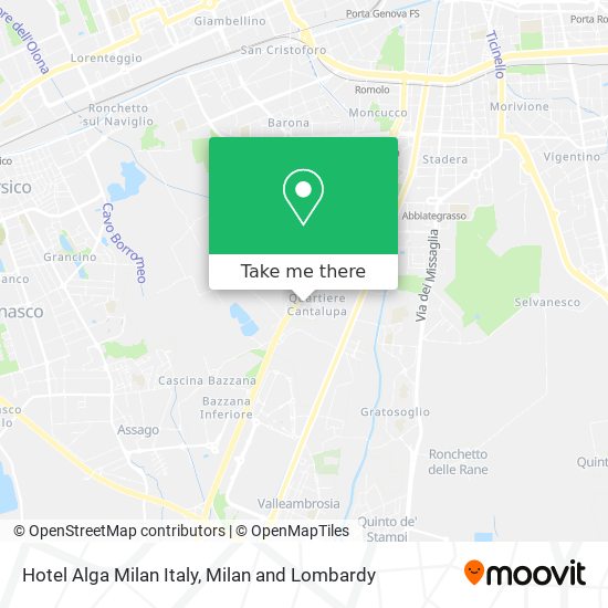 Hotel Alga Milan Italy map