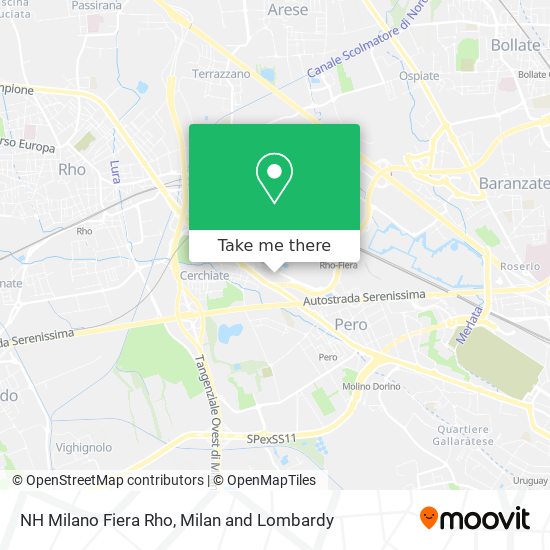 NH Milano Fiera Rho map