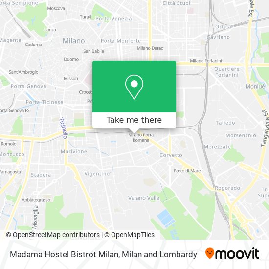 Madama Hostel Bistrot Milan map