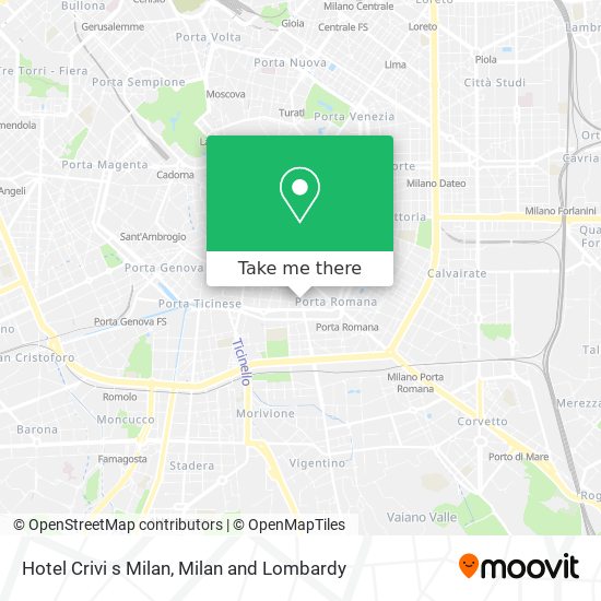 Hotel Crivi s Milan map