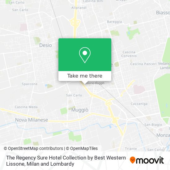 The Regency Sure Hotel Collection by Best Western Lissone map