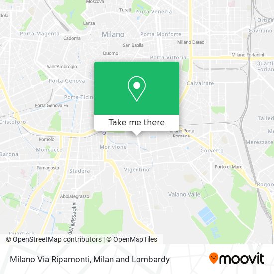 Milano Via Ripamonti map