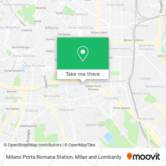 Milano Porta Romana Station map