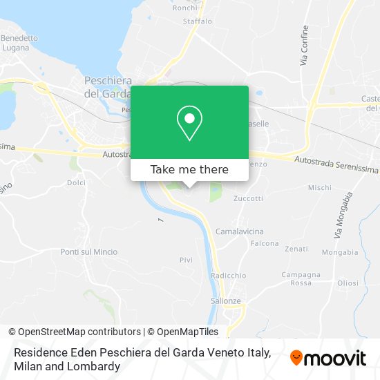 Residence Eden Peschiera del Garda Veneto Italy map