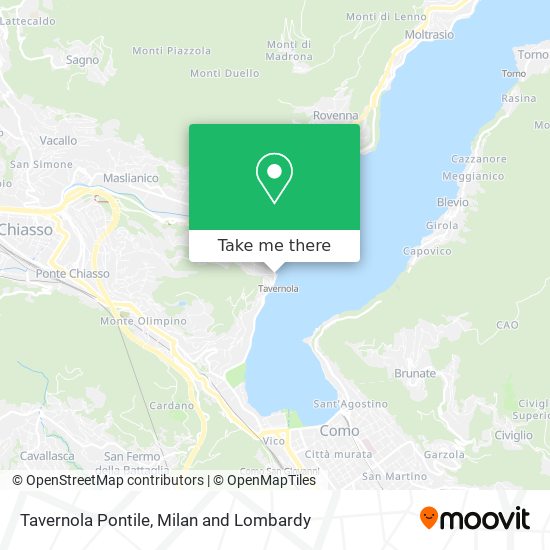 Tavernola Pontile map