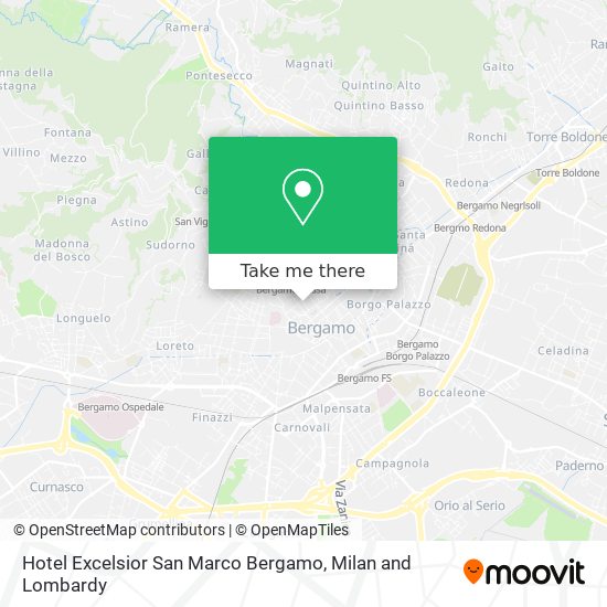 Hotel Excelsior San Marco Bergamo map