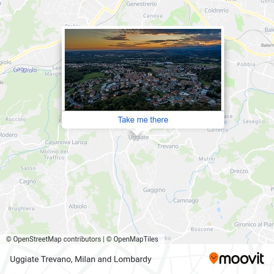 Uggiate Trevano map