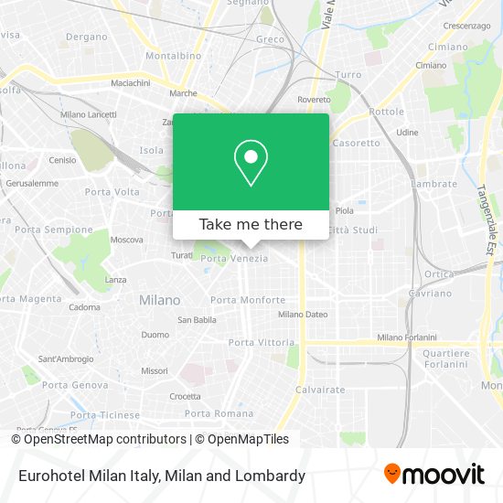 Eurohotel Milan Italy map
