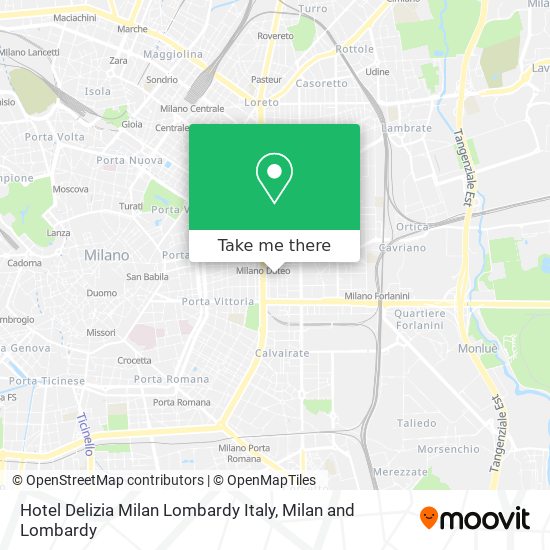 Hotel Delizia Milan Lombardy Italy map
