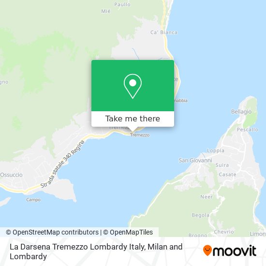 La Darsena Tremezzo Lombardy Italy map