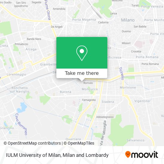 IULM University of Milan map