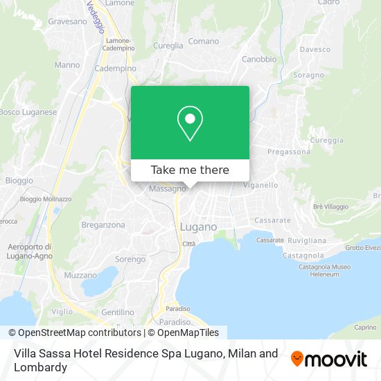 Villa Sassa Hotel Residence Spa Lugano map