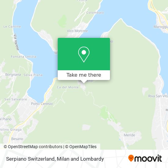 Serpiano Switzerland map