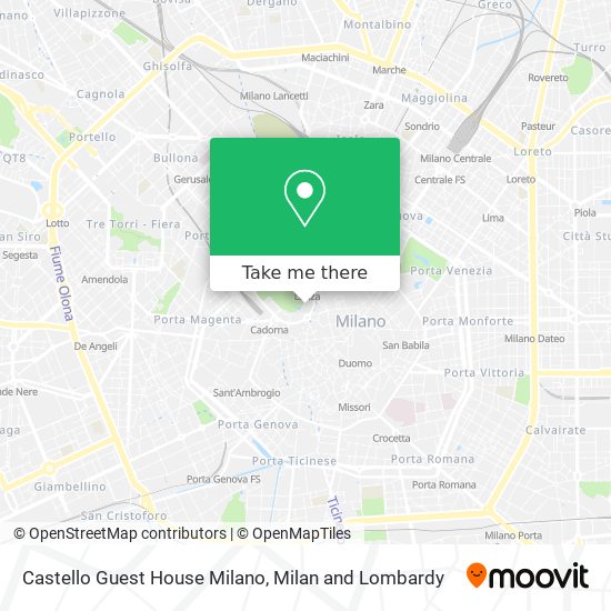 Castello Guest House Milano map