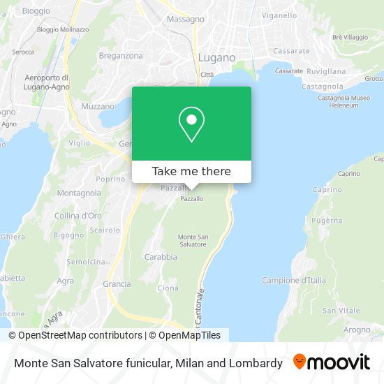 Monte San Salvatore funicular map