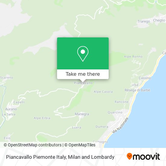 Piancavallo Piemonte Italy map