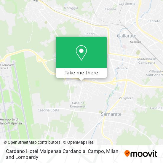 Cardano Hotel Malpensa Cardano al Campo map