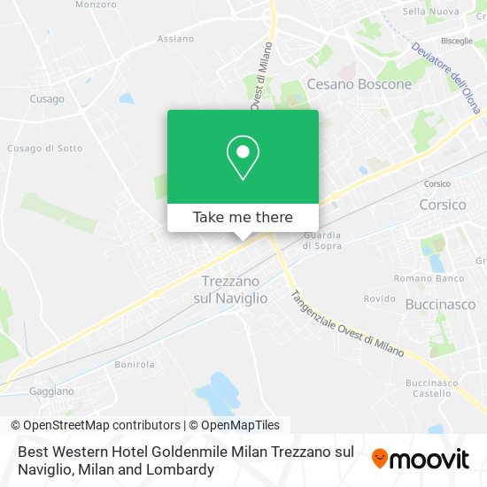 Best Western Hotel Goldenmile Milan Trezzano sul Naviglio map