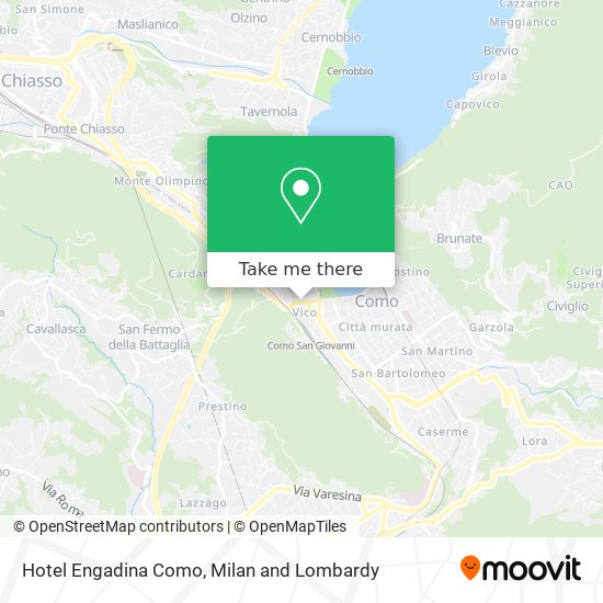 Hotel Engadina Como map