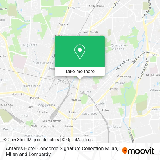 Antares Hotel Concorde Signature Collection Milan map