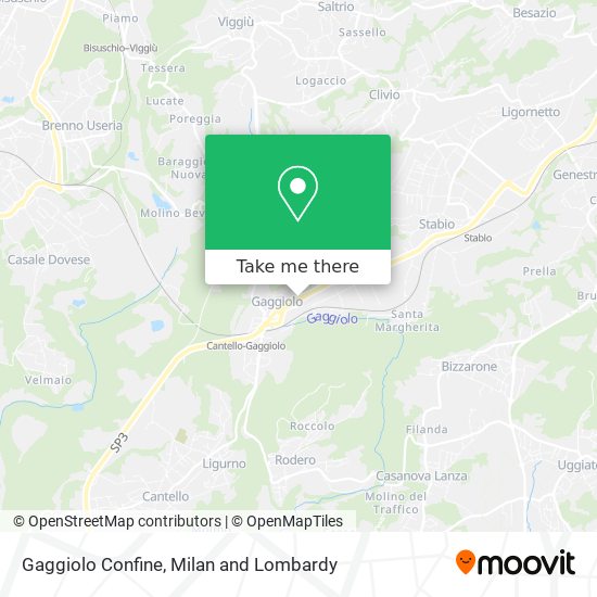 Gaggiolo Confine map