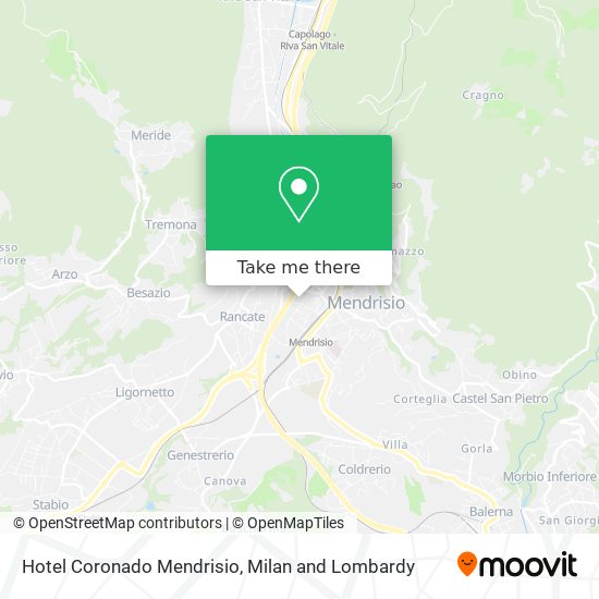 Hotel Coronado Mendrisio map