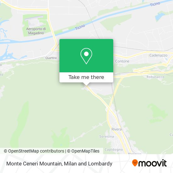 Monte Ceneri Mountain map