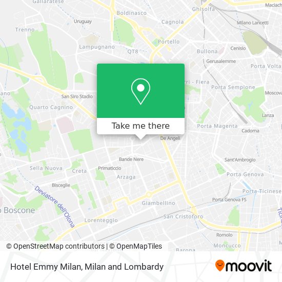 Hotel Emmy Milan map