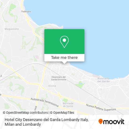 Hotel City Desenzano del Garda Lombardy Italy map