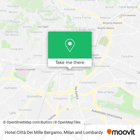 Hotel Città Dei Mille Bergamo map